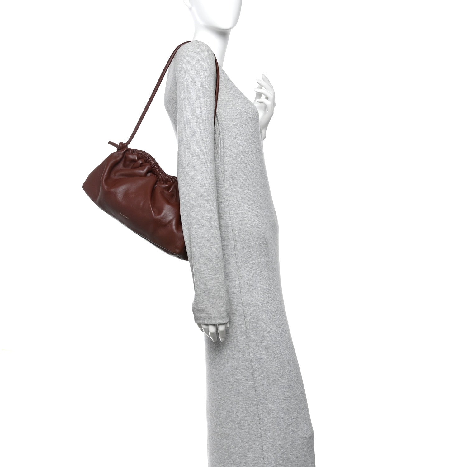 Mansur Gavriel Lambskin Oversized Cloud Clutch  Chocolate 2 of 9