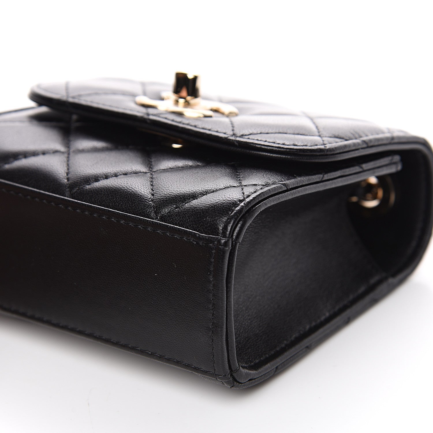 Chanel Lambskin Quilted Mini Trendy CC Chain Wallet Black 6 of 10