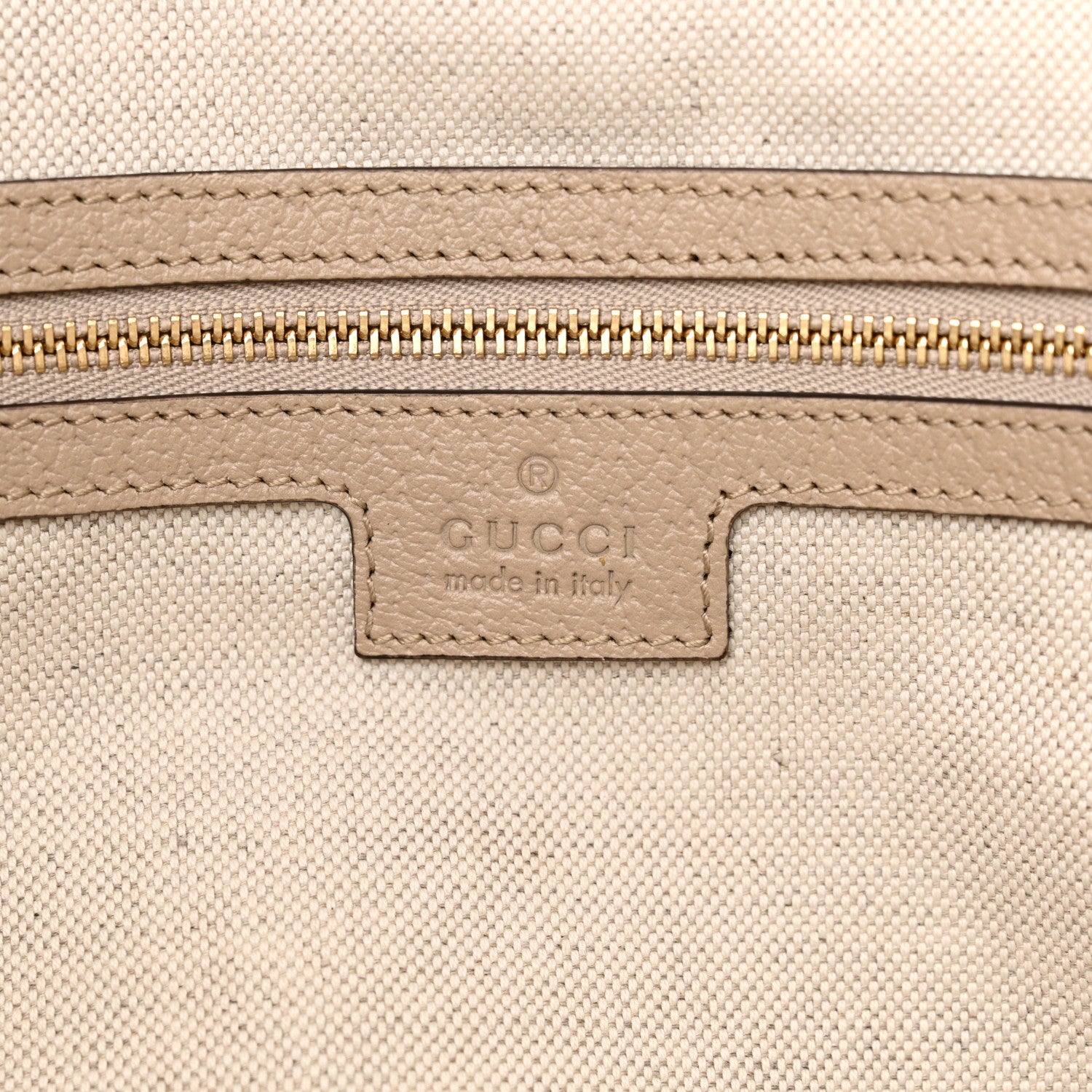 Gucci GG Supreme Monogram Textured Dollar Calfskin Web Medium Ophidia Shopping Tote Beige Mystic White Oatmeal 6 of 11