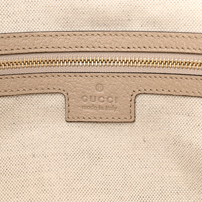 Gucci GG Supreme Monogram Textured Dollar Calfskin Web Medium Ophidia Shopping Tote Beige Mystic White Oatmeal 6 of 11