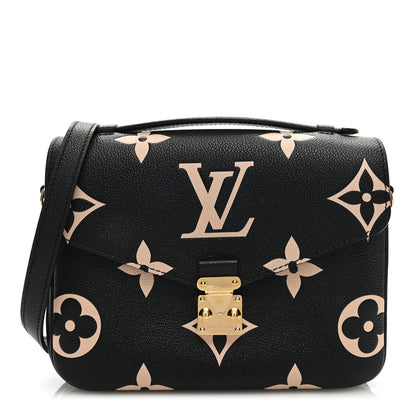 Louis Vuitton Empreinte Monogram Giant Pochette Metis Black Beige 1 of 9