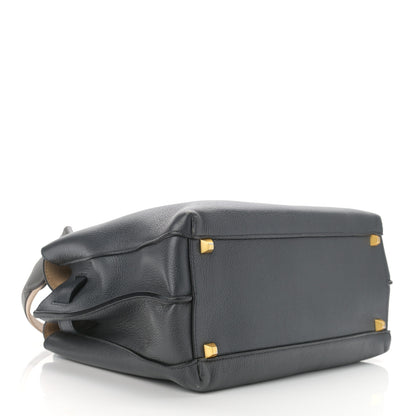 MCM Grained Calfskin Medium Milla Tote Phantom Grey 4 of 15