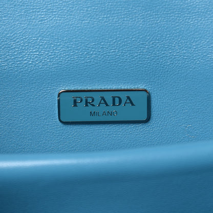 Prada Vitello Daino Lip Print Shoulder Bag White Azzurro 6 of 9