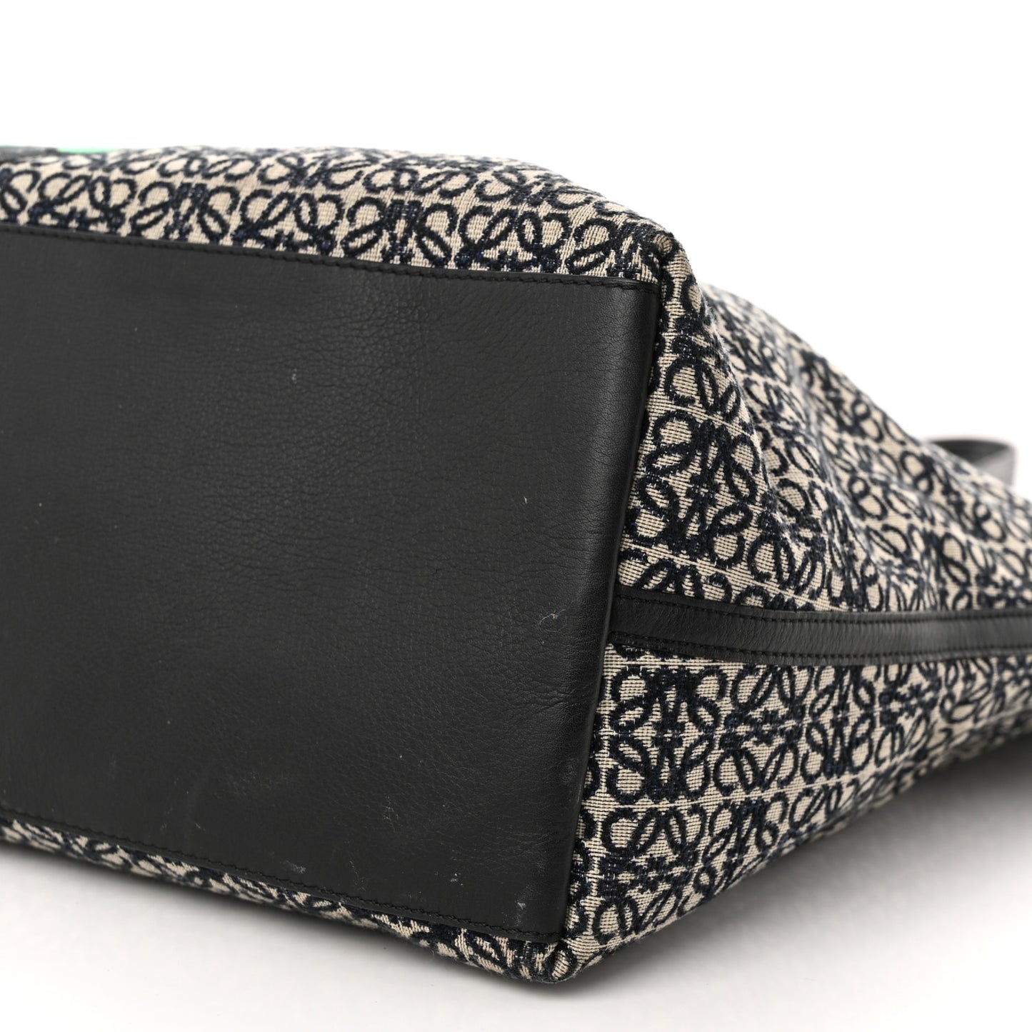 Canvas Calfskin Herbarium Flamenco XL Knot Bag Black Multicolor