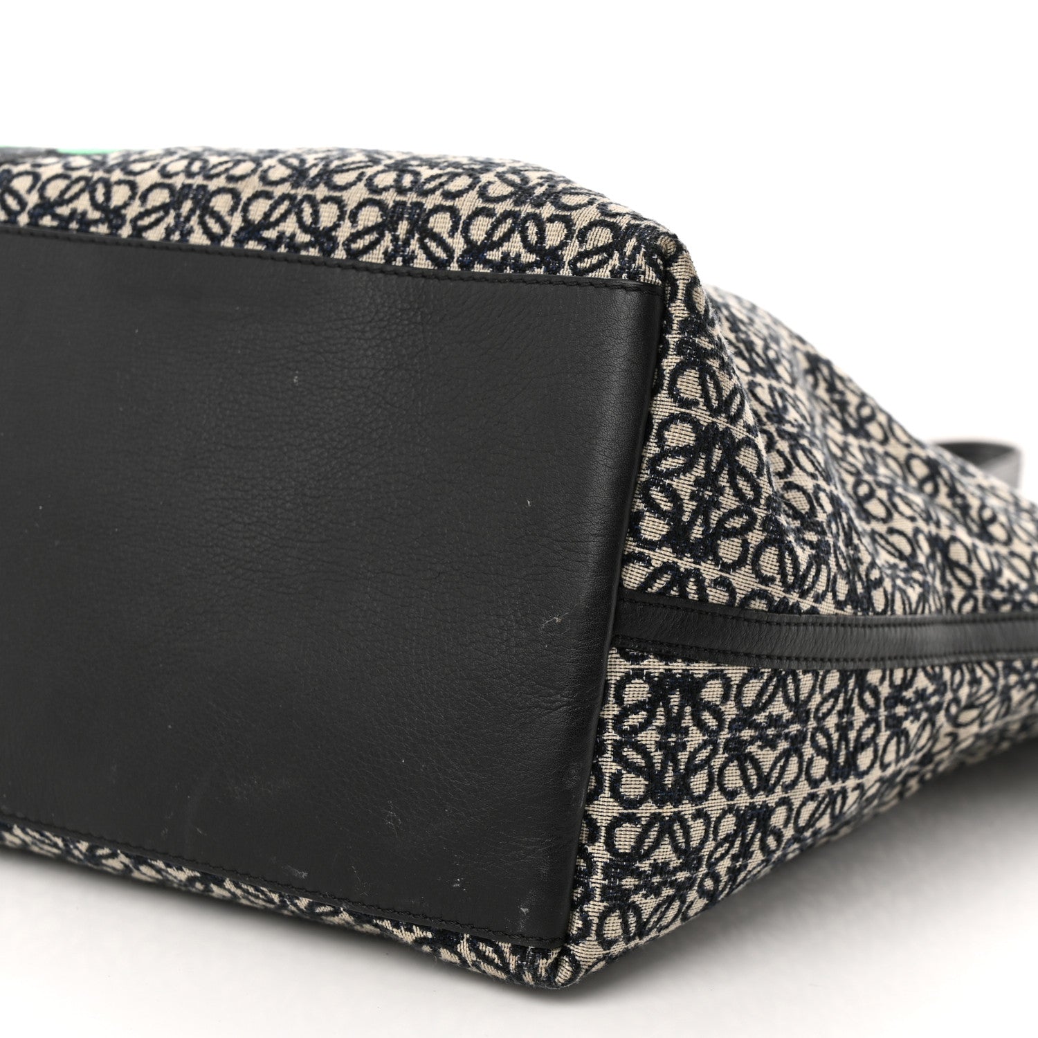 Loewe Canvas Calfskin Herbarium Flamenco XL Knot Bag Black Multicolor 9 of 11