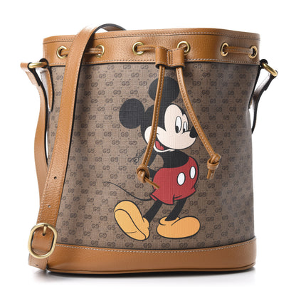 Gucci X DISNEY Mini Vintage GG Supreme Monogram Bucket Bag Beige Vintage Sun Oil 1 of 11