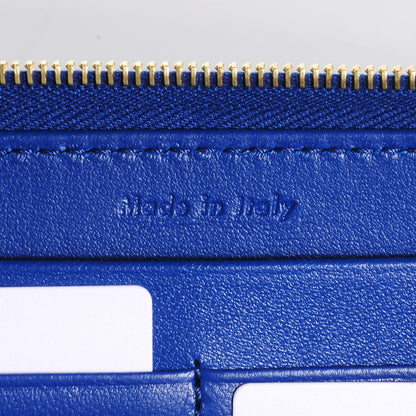 Celine Lambskin Large Zip Around Multifunction Wallet Indigo Beige 7 of 9