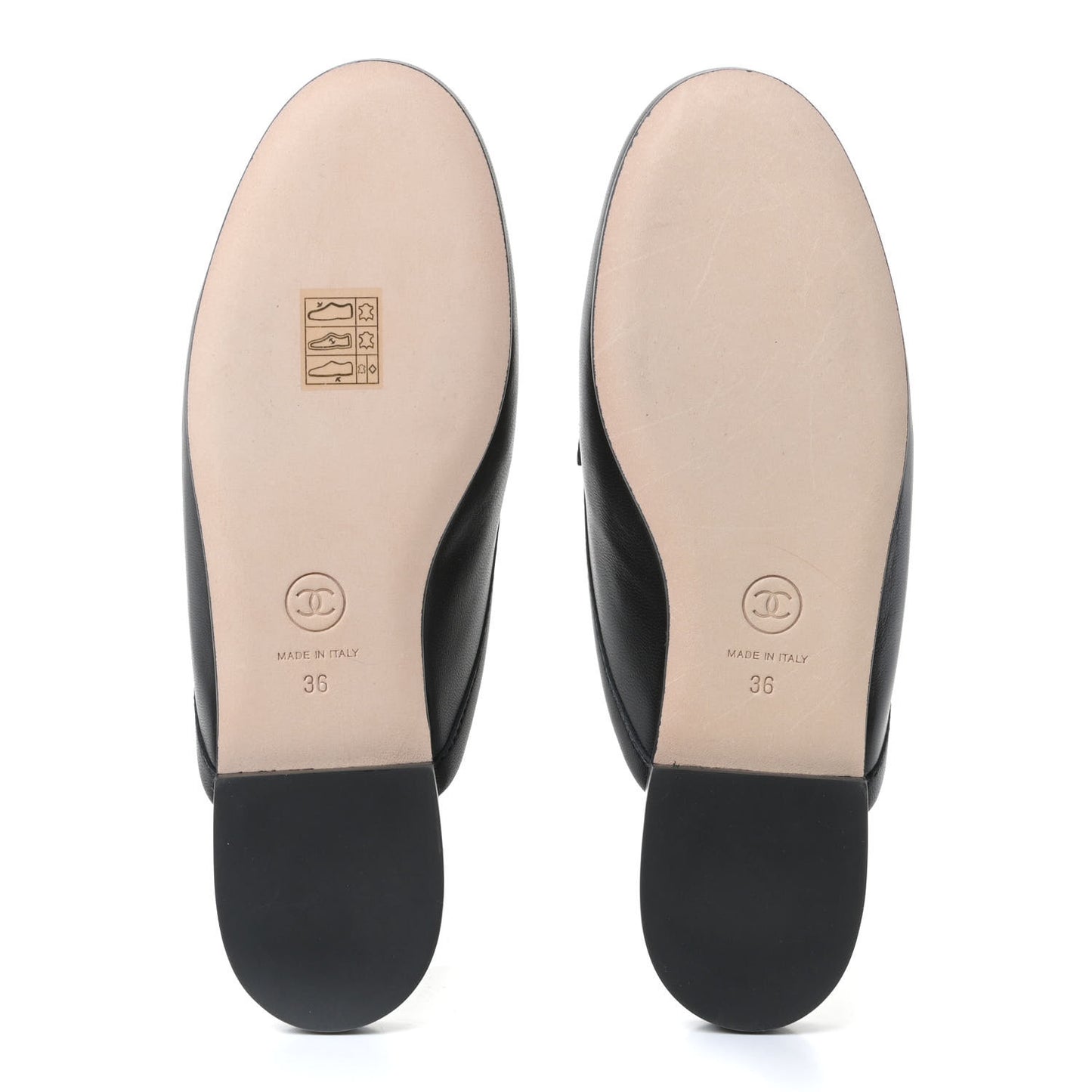 Lambskin Pearl CC Mules 36 Black