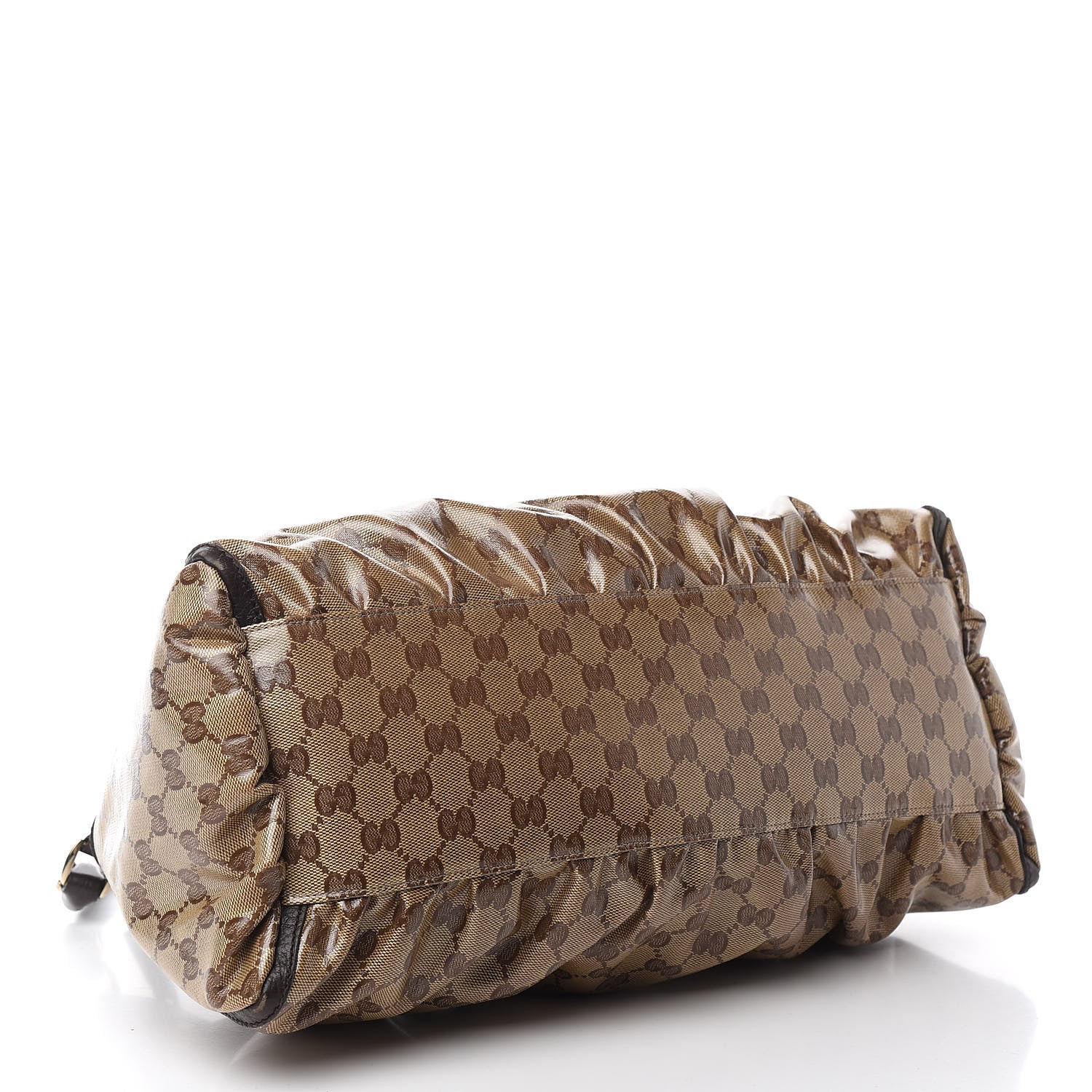 Gucci Crystal Monogram Large D Gold Hobo Dark Brown 3 of 11