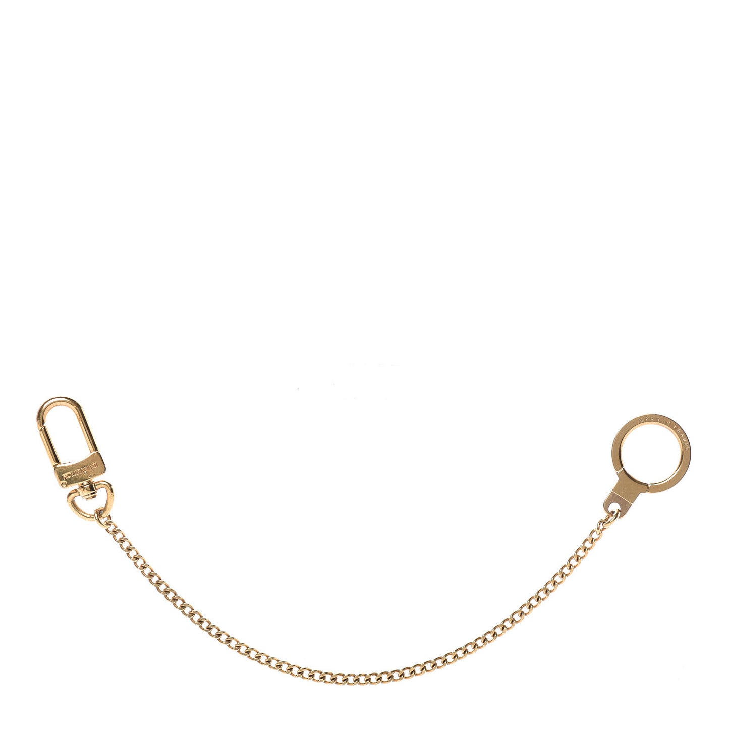 Metal Pochette Extender Key Ring Chain Gold