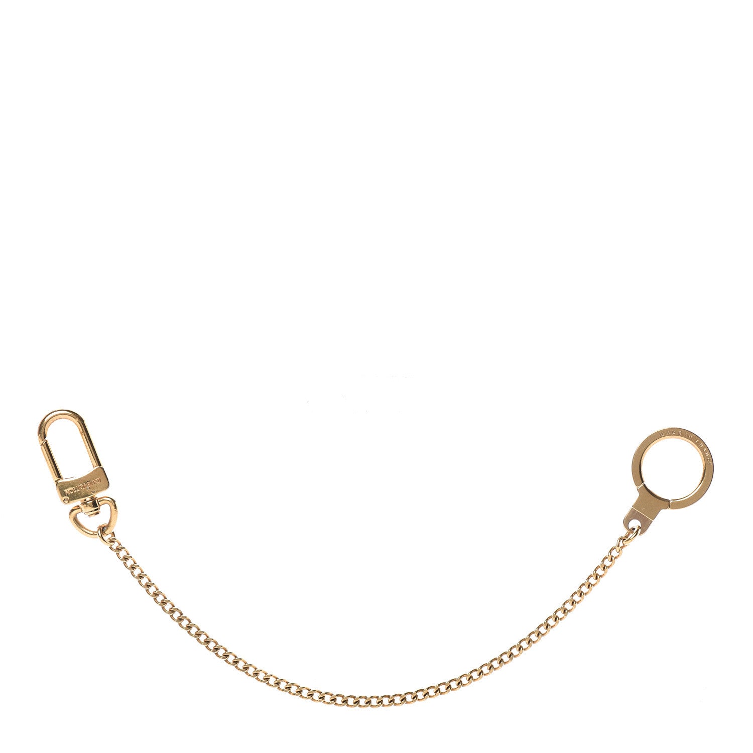 Louis Vuitton Metal Pochette Extender Key Ring Chain Gold 1 of 4
