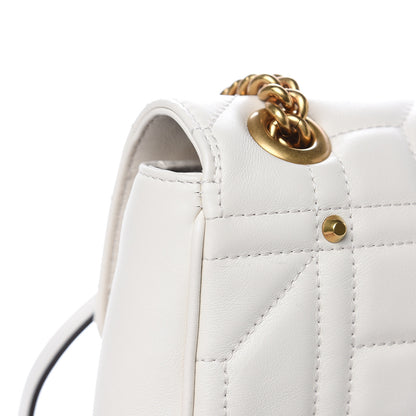 Gucci Calfskin Matelasse Studded Medium GG Marmont Shoulder Bag White 12 of 12