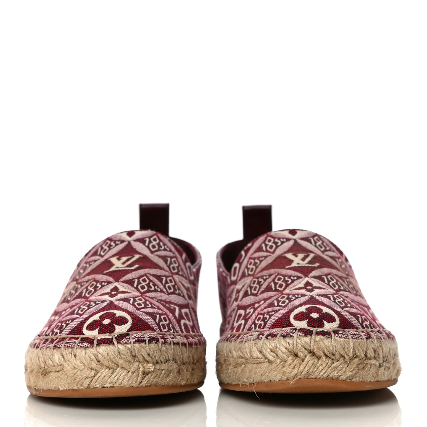Jacquard Since 1854 Starboard Espadrille Flats 37 Bordeaux