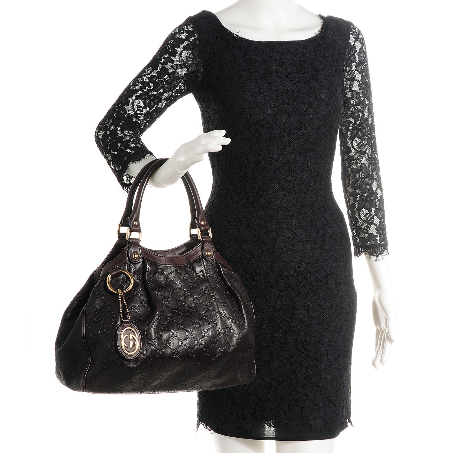 Gucci Guccissima Medium Sukey Tote Chocolate 2 of 7