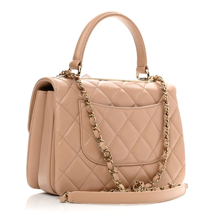 Chanel Lambskin Quilted Small Trendy CC Dual Handle Flap Bag Beige 3 of 12
