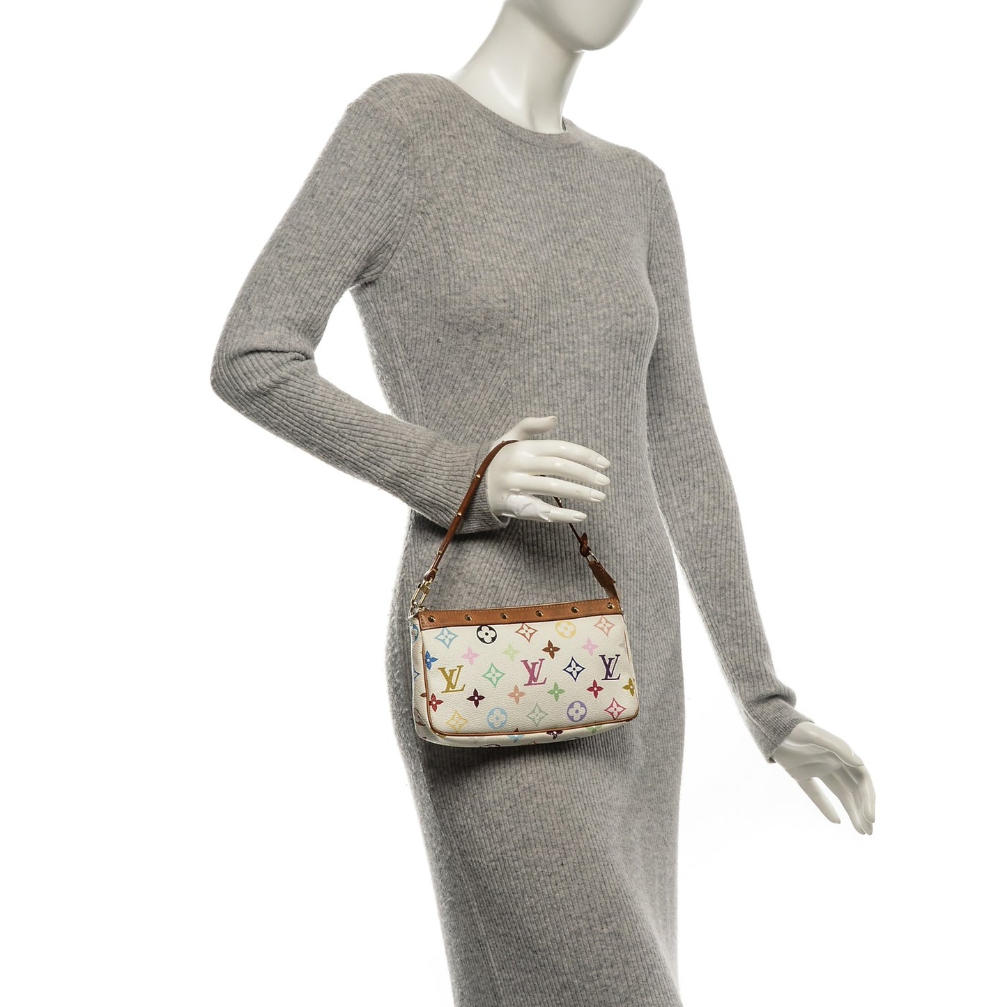 Monogram Multicolor Pochette Accessories White