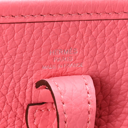 Hermes Taurillon Clemence Amazone Evelyne TPM Rose Azalee Rouge Pivoine 6 of 11