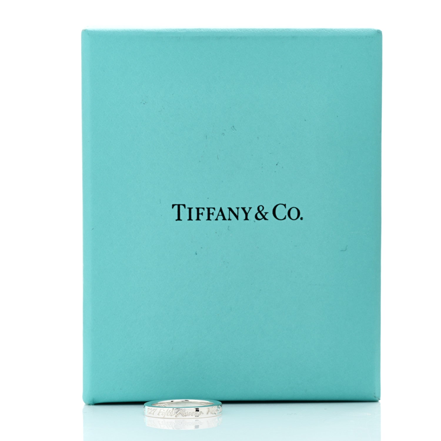 Tiffany Sterling Silver Narrow Notes Ring 49 5 5 of 5