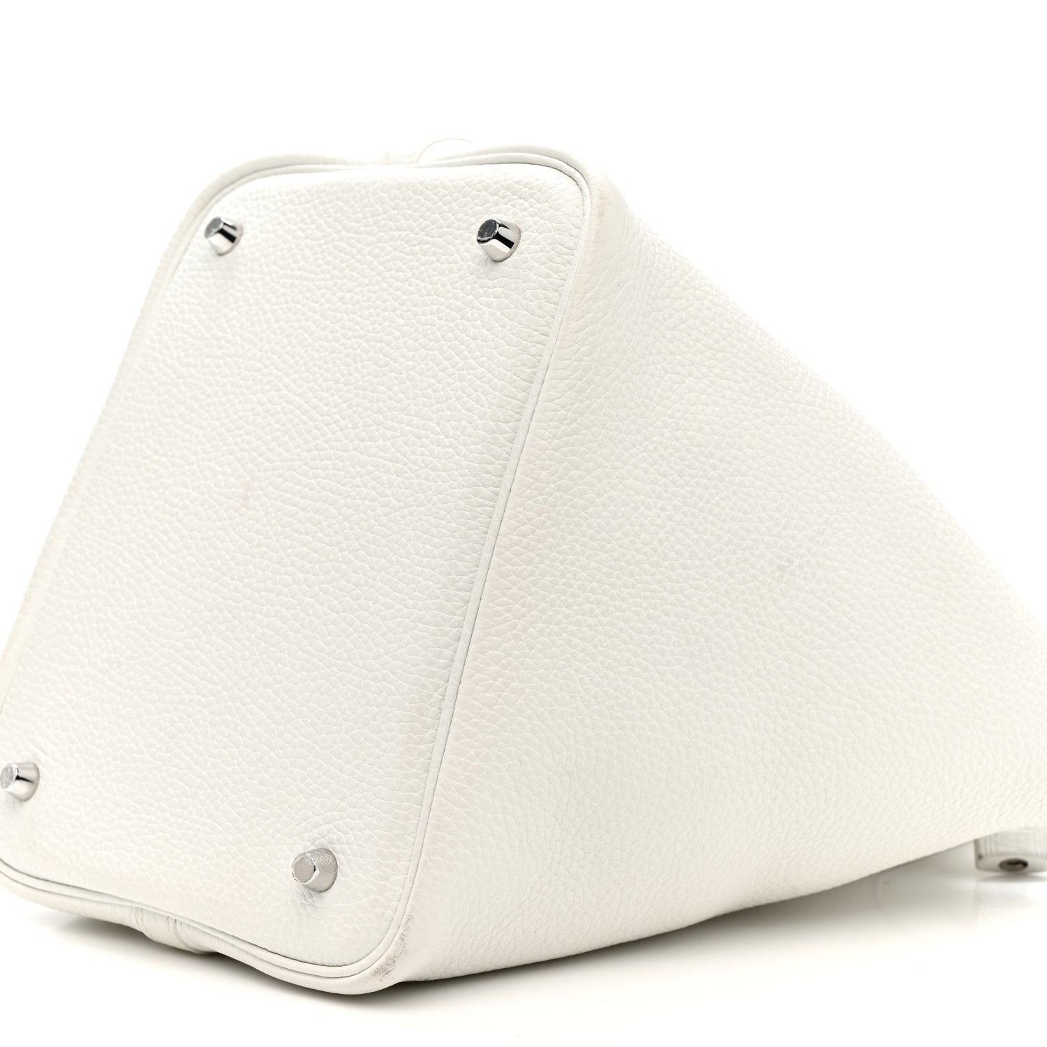 Hermes Taurillon Clemence Picotin 22 MM White 11 of 17