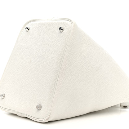 Hermes Taurillon Clemence Picotin 22 MM White 11 of 17