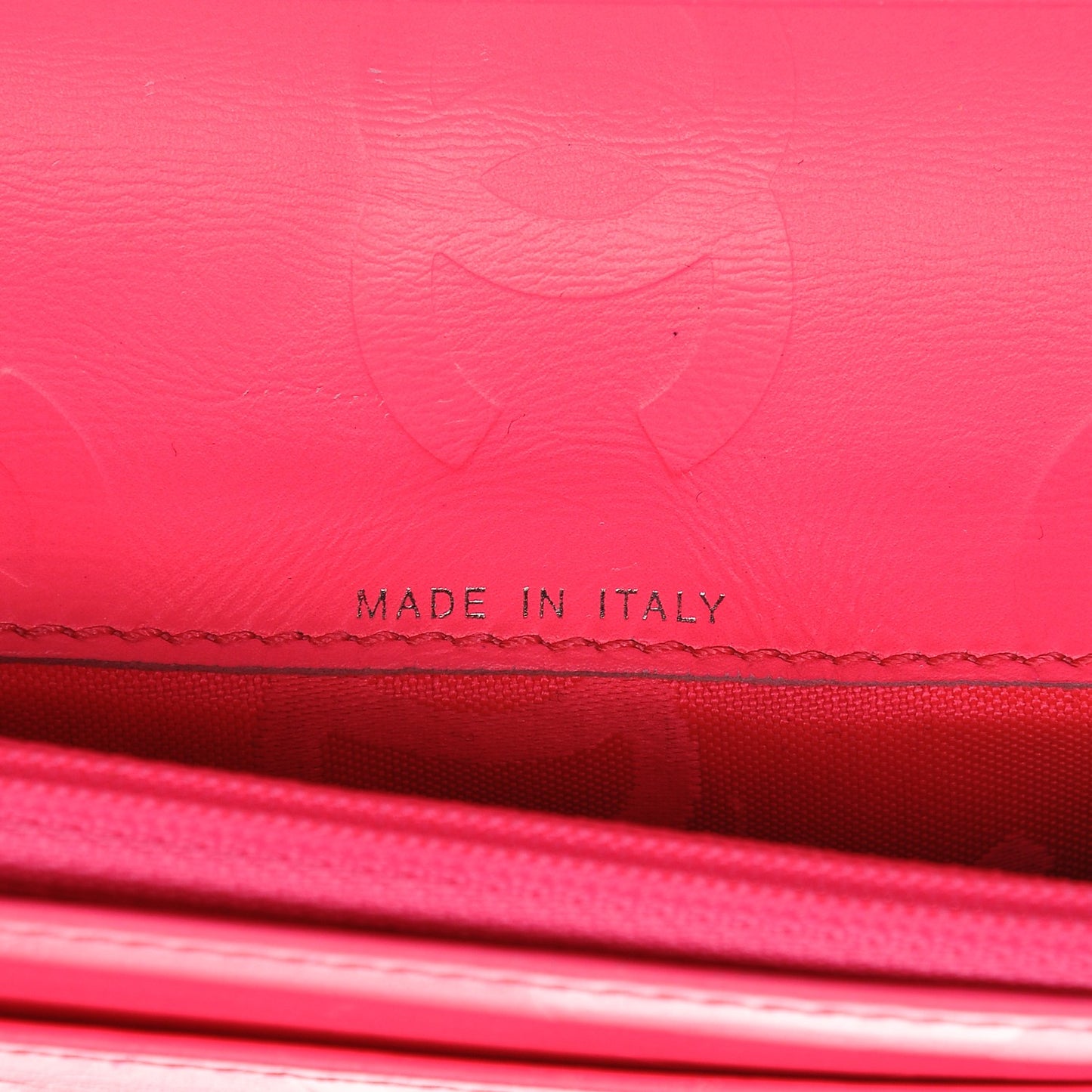 Calfskin Quilted Cambon Yen Wallet Black