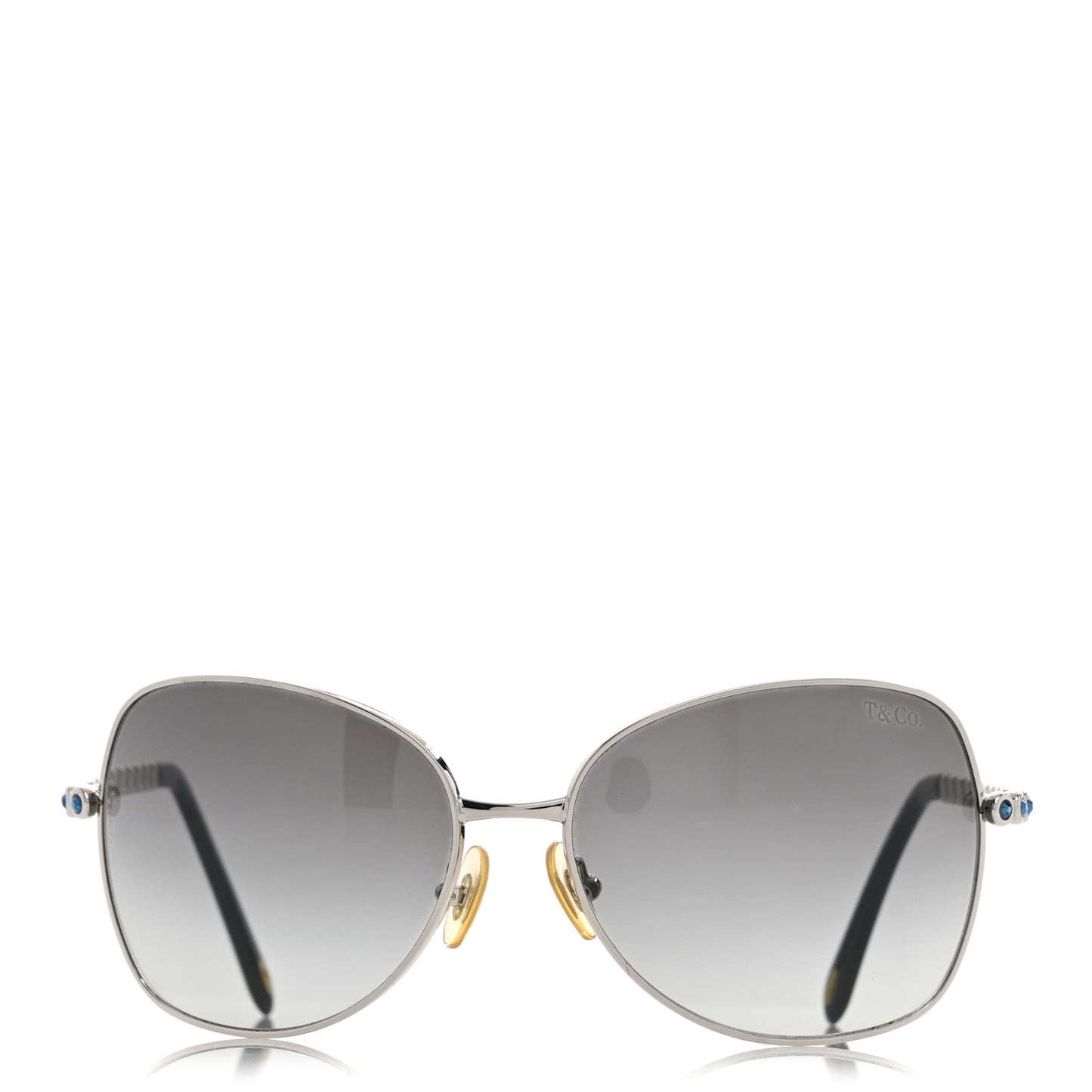 Metal Crystal TF3006-B Sunglasses Silver Blue