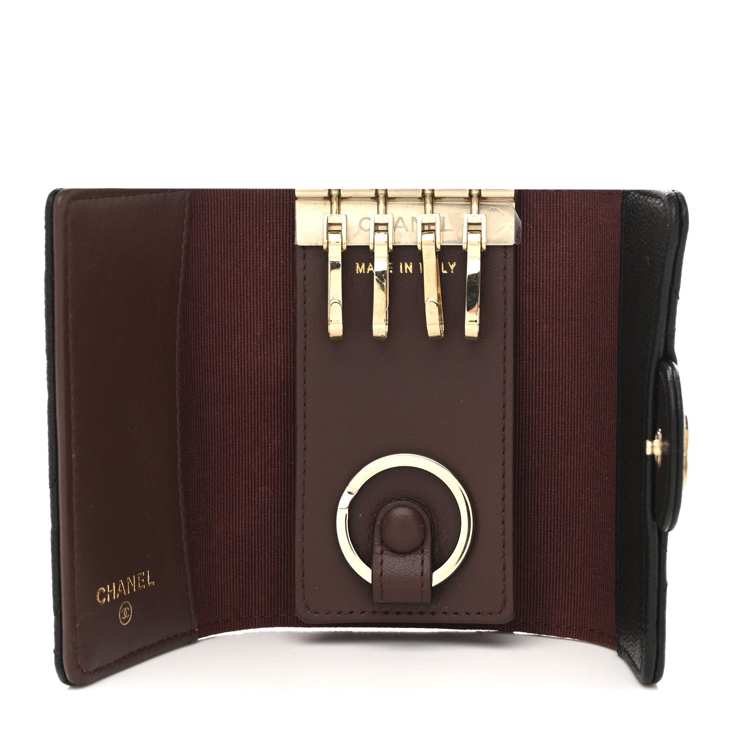 Chanel Caviar Quilted Classic 4 Key Holder Wallet Black 5 of 9