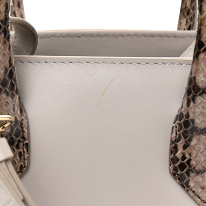 Balenciaga Calfskin Elaphe Snakeskin Mini Padlock All Afternoon Tote Gris Acier 13 of 15