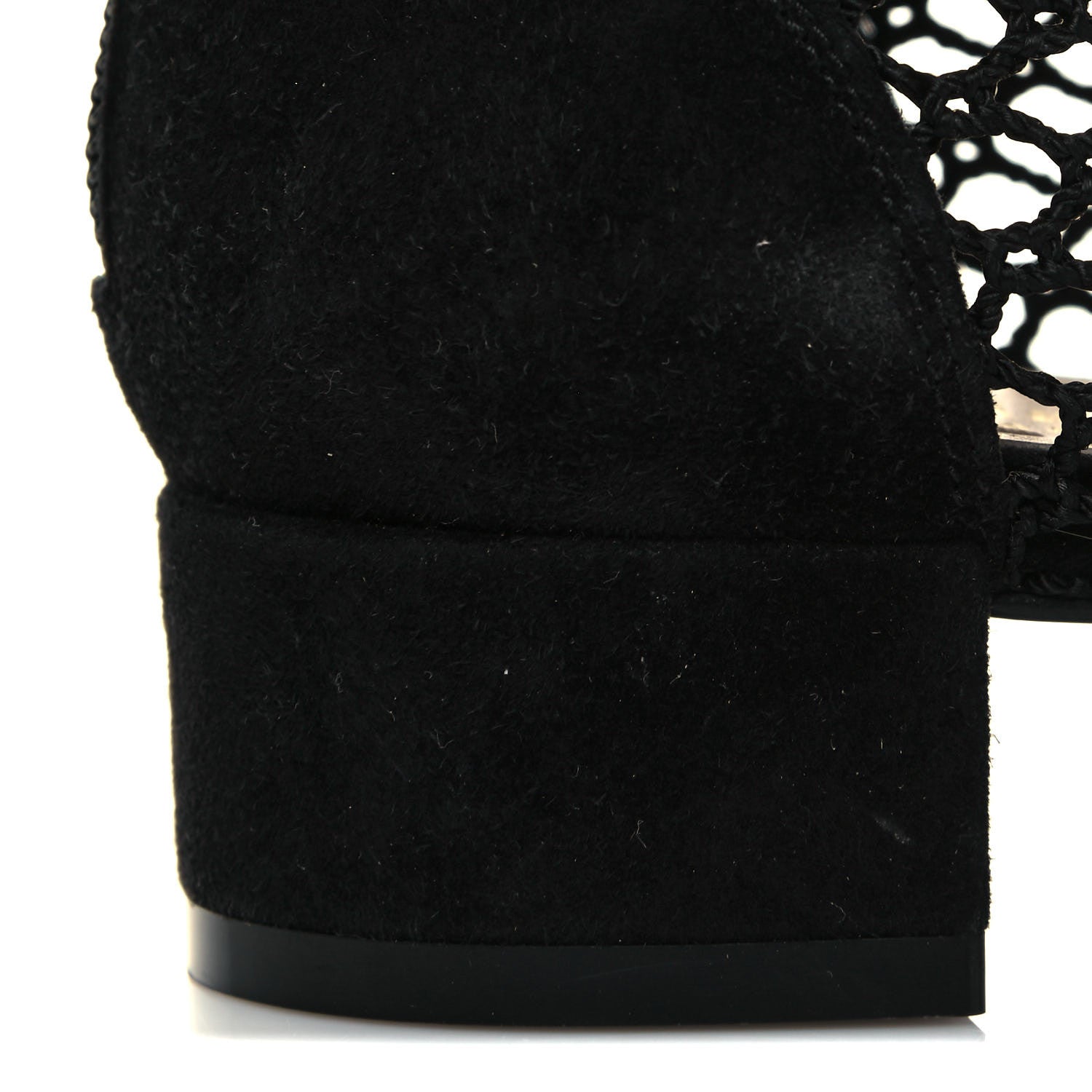 Christian Dior Suede Resille Naughtily-D 30mm Tall Boots 35 Black 8 of 9