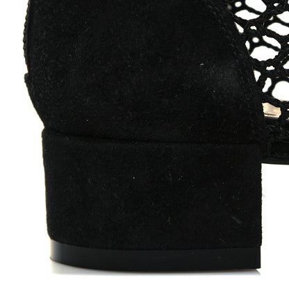 Christian Dior Suede Resille Naughtily-D 30mm Tall Boots 35 Black 8 of 9