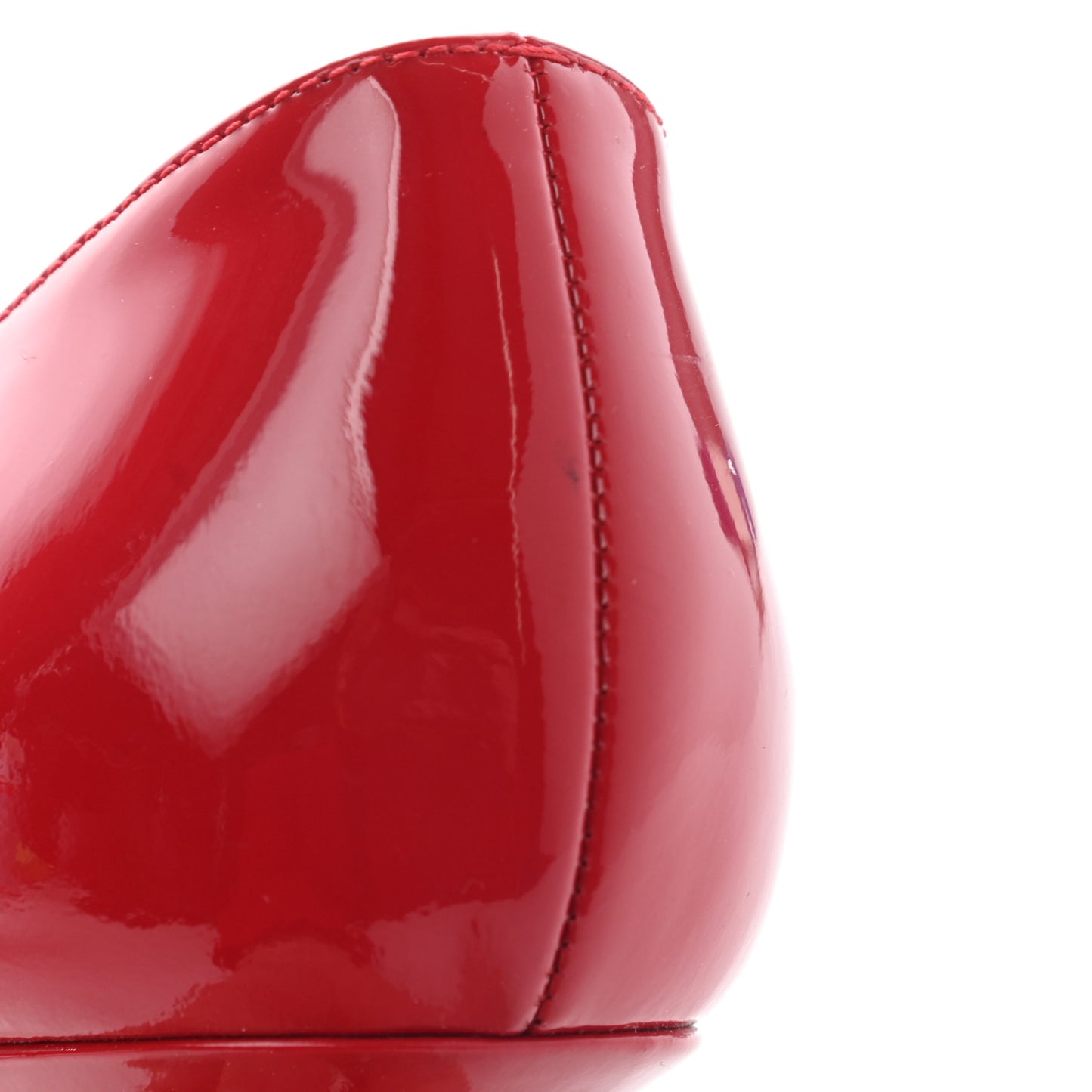 Patent Couture Bow Peep Toe Low Heel Pumps 39 Rosso Valentino