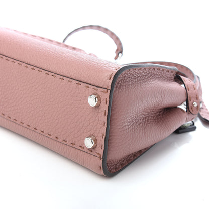Fendi Cuoio Romano Selleria Bi-Color Mini Peekaboo Iconic Satchel English Rose Camelia 10 of 10