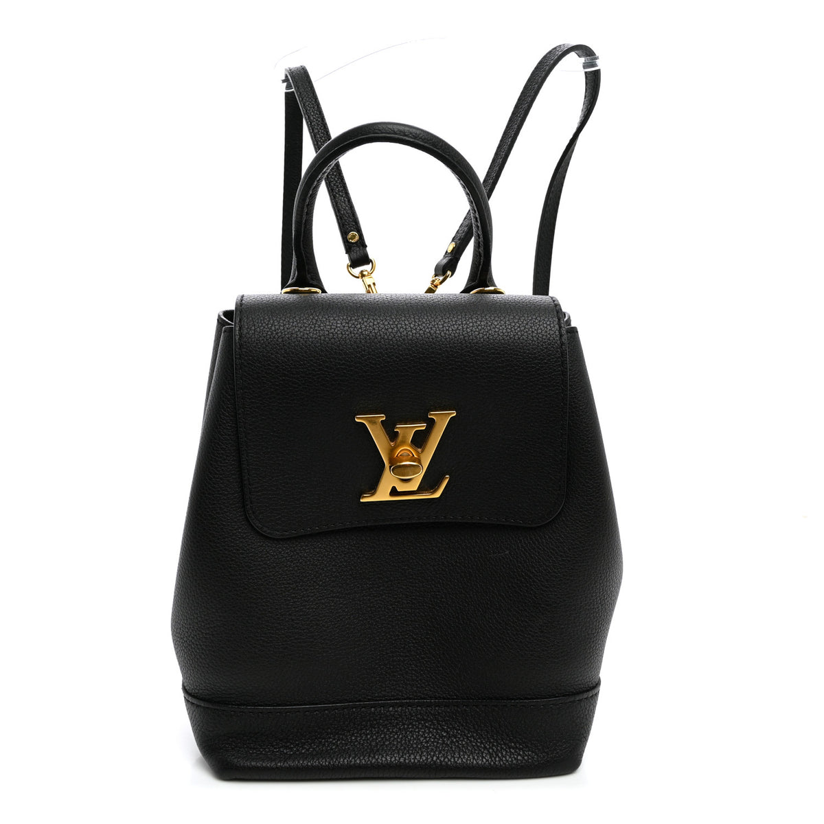 Louis Vuitton Calfskin Lockme Mini Backpack Black 1 of 10