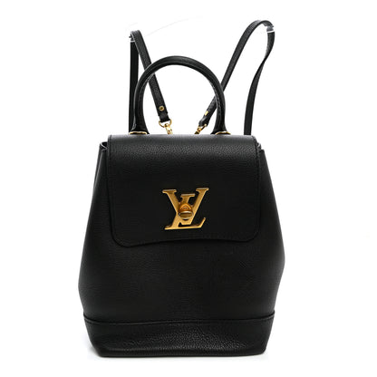 Louis Vuitton Calfskin Lockme Mini Backpack Black 1 of 10