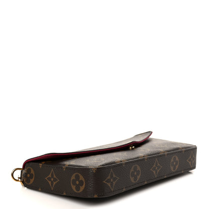 Louis Vuitton Monogram Pochette Felicie Chain Wallet Fuchsia 5 of 15