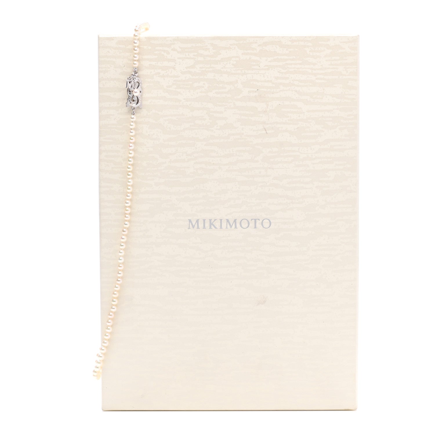 Mikimoto 18K White Gold Akoya Pearl 3.5mm Strand Necklace 5 of 5