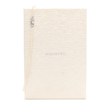 Mikimoto 18K White Gold Akoya Pearl 3.5mm Strand Necklace 5 of 5