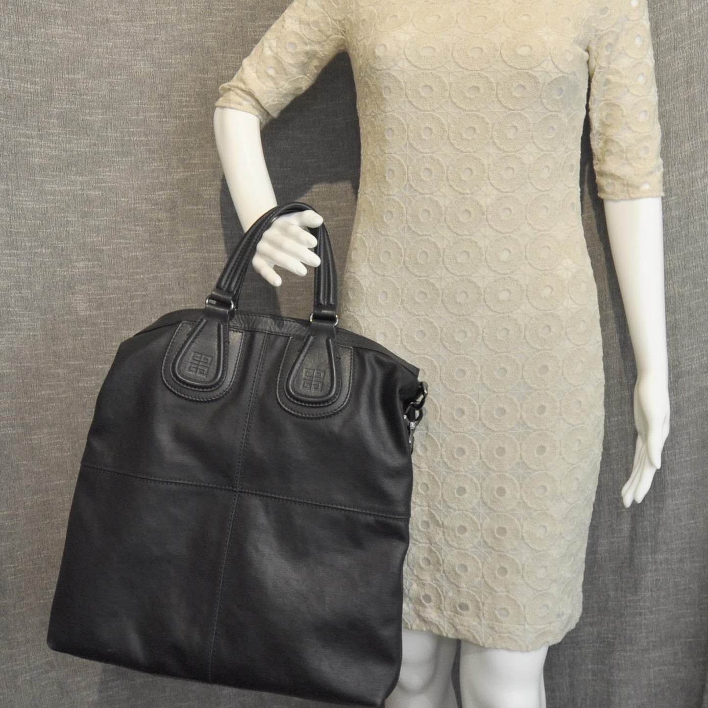 Leather Canvas North South Nightingale Black