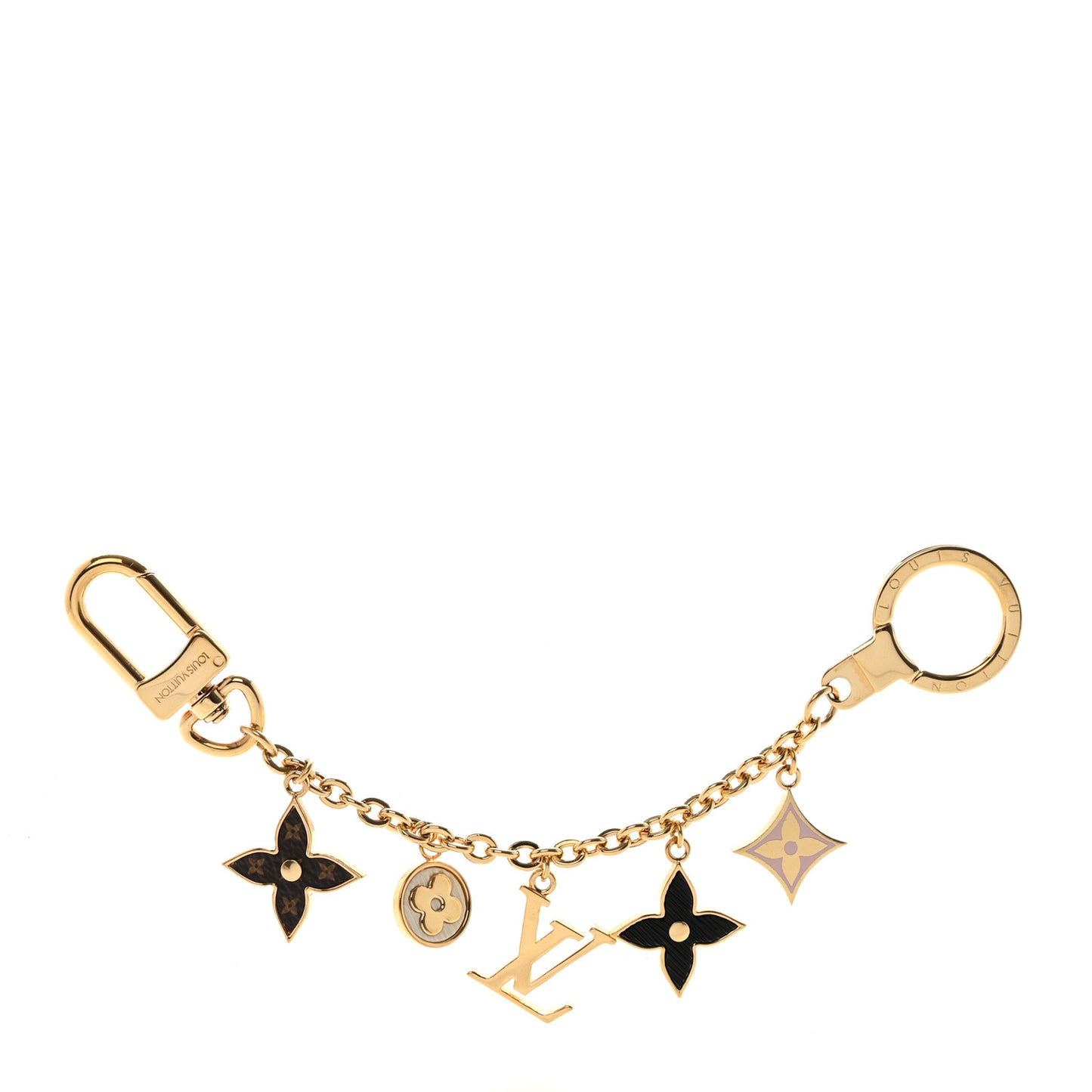 Monogram Spring Street Bag Charm Key Holder Gold