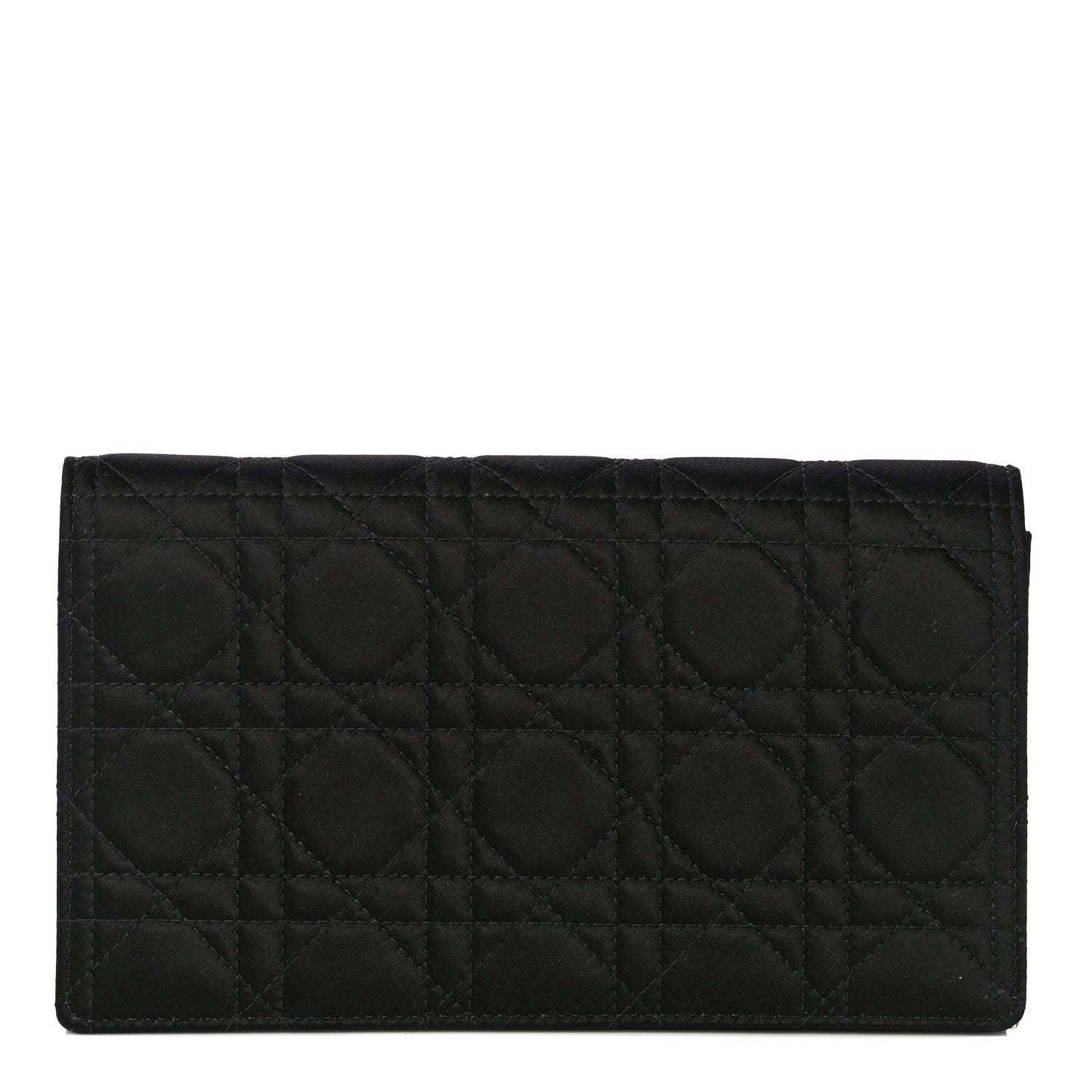 Christian Dior Satin Cannage Lady Dior Clutch Black 2 of 13