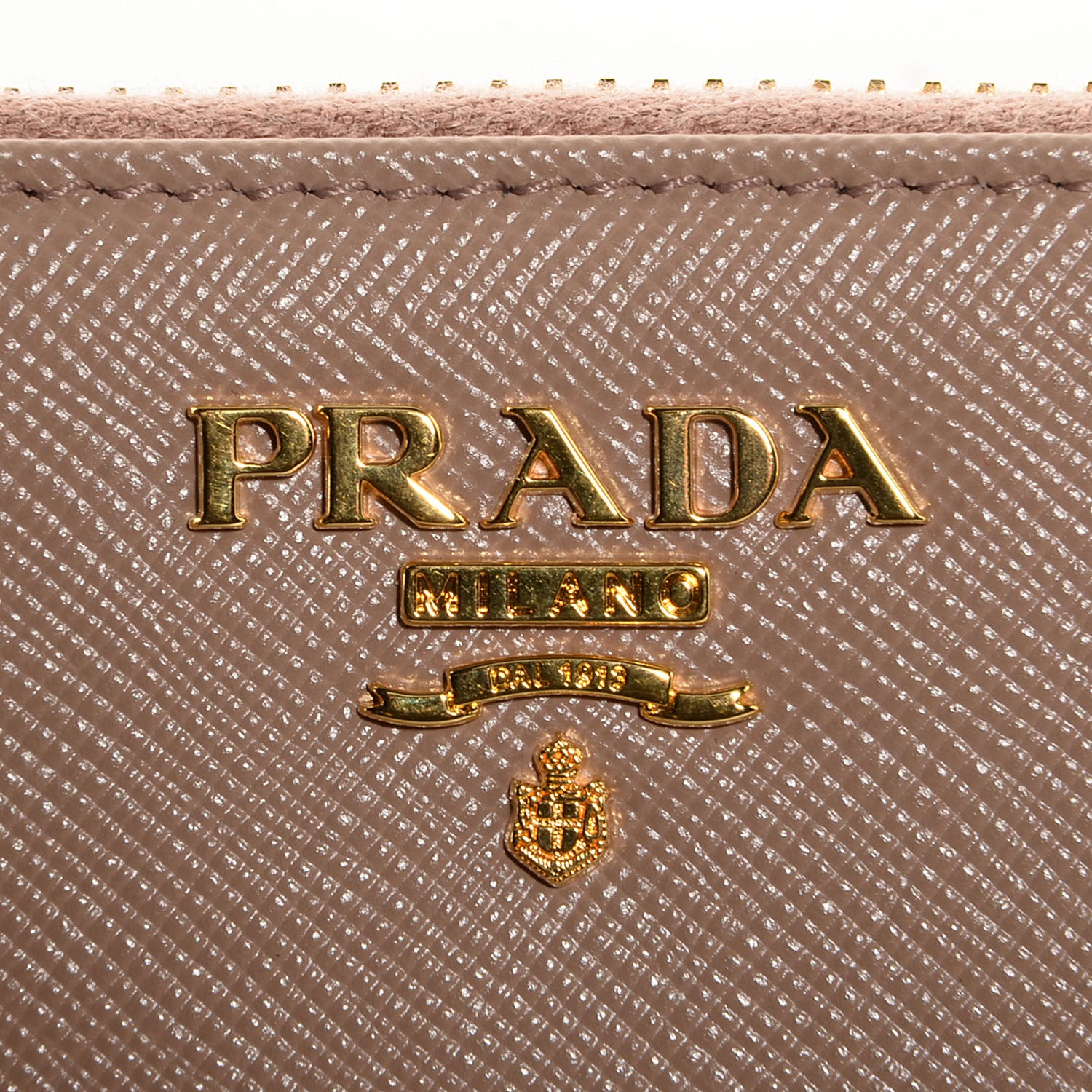 Prada Saffiano Metal Zip Around Wallet Cammeo 7 of 9