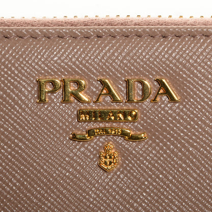 Prada Saffiano Metal Zip Around Wallet Cammeo 7 of 9