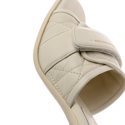 Christian Dior Calfskin Cannage Quilted Dio(r)evolution 80mm Slide Sandals 36 Off White 11 of 12