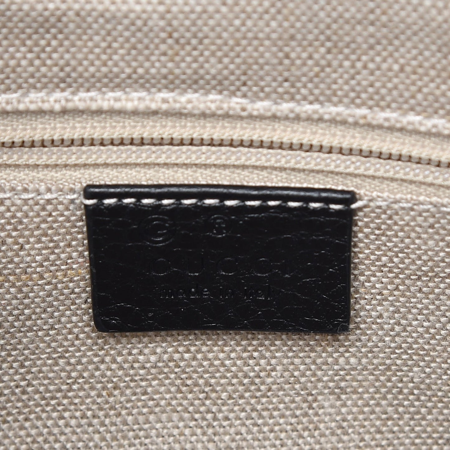 Dollar Calfskin Interlocking G Top Handle Shoulder Bag Black