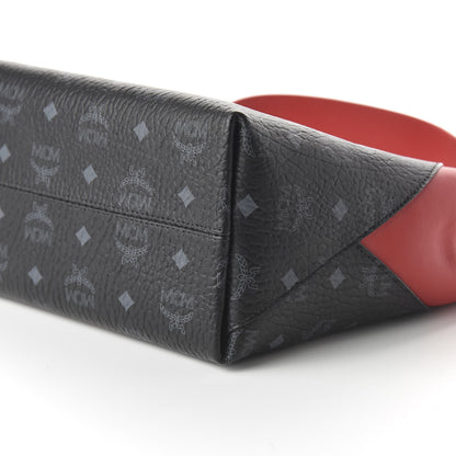MCM Visetos Medium Klara Hobo Red Black 7 of 9