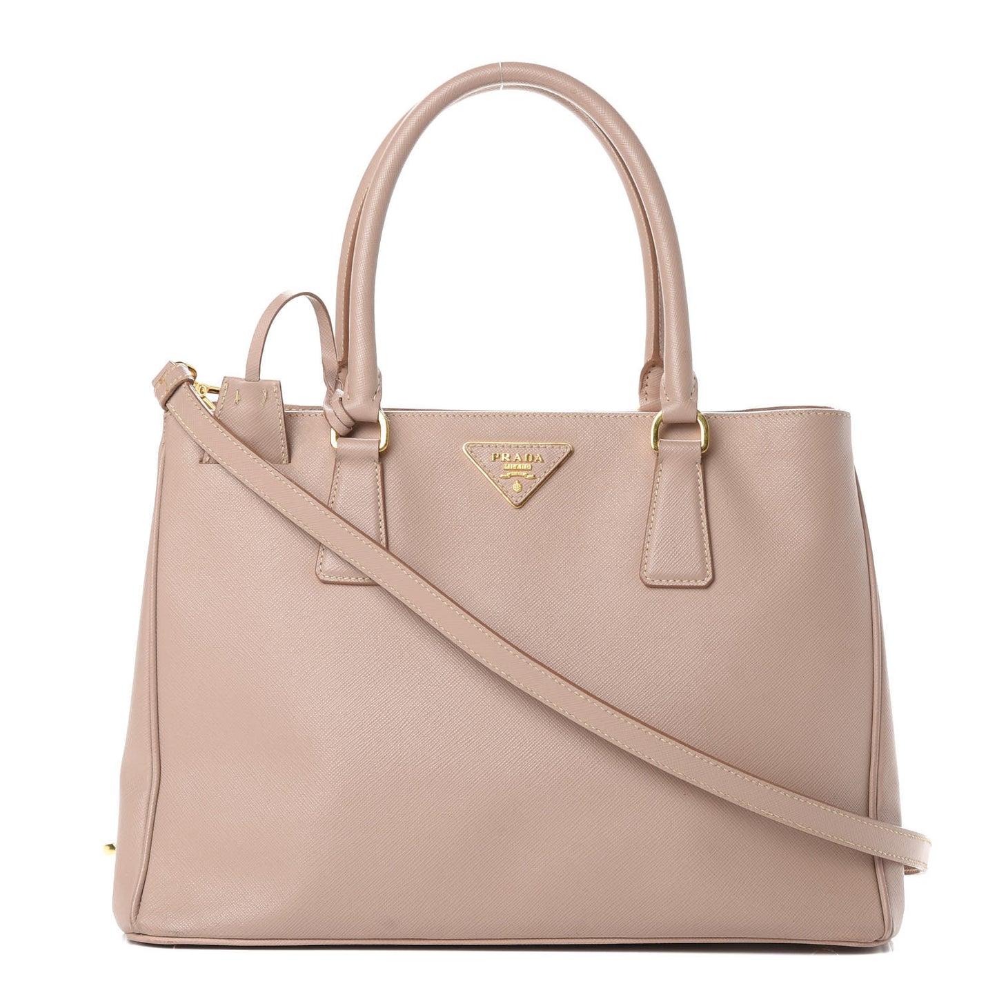 Saffiano Lux Medium Tote Cammeo
