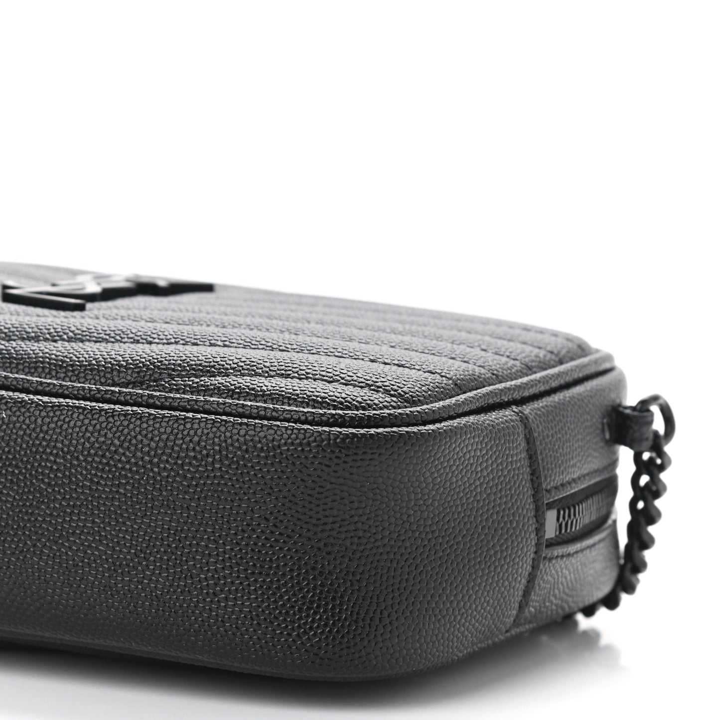 Grain De Poudre Matelasse Monogram Mini Lou Camera Bag Black