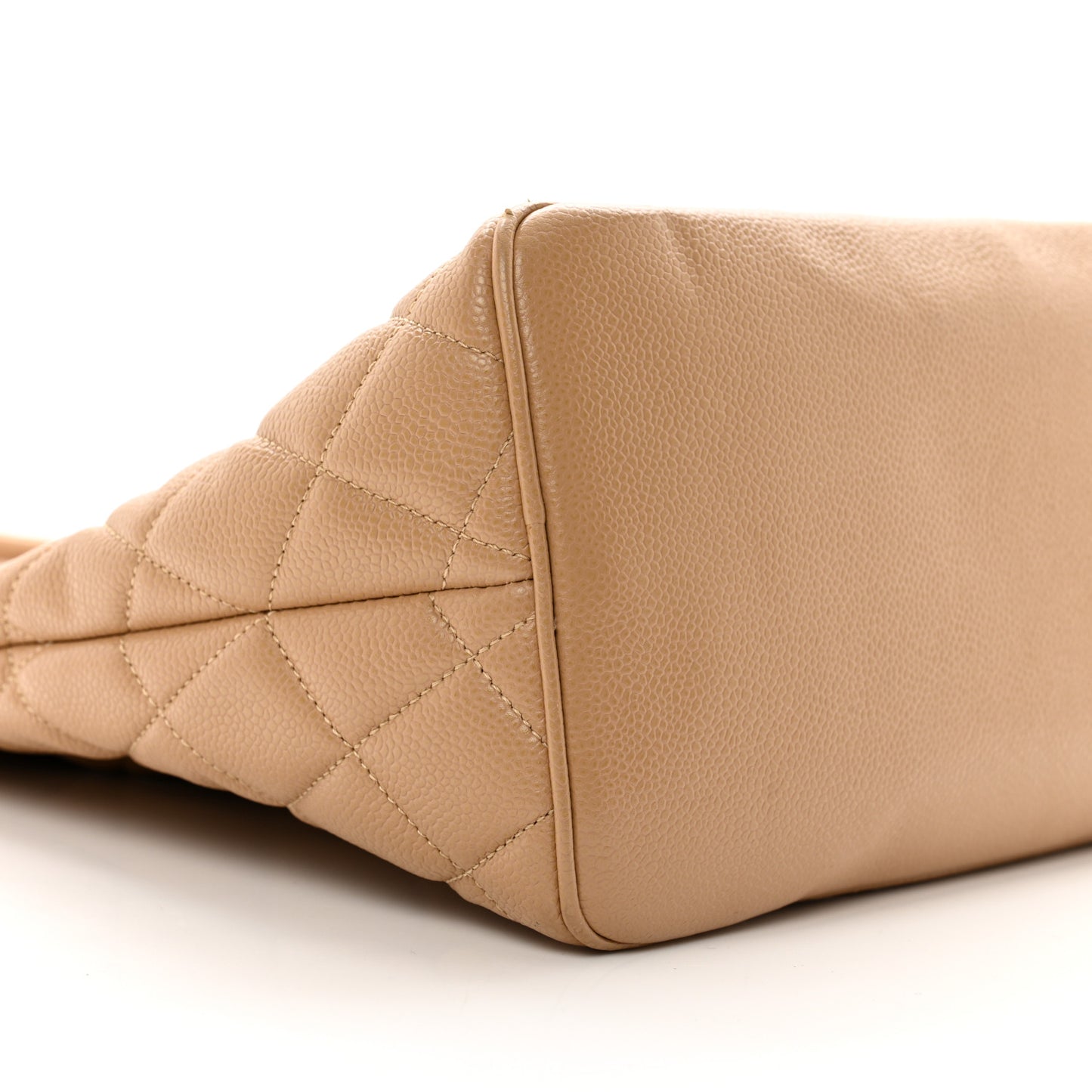 Caviar Quilted Medallion Tote Beige
