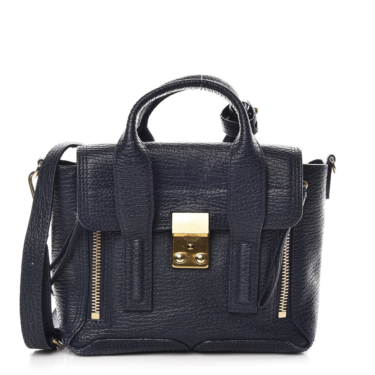 3.1 Textured Calfskin Mini Pashli Satchel Ink