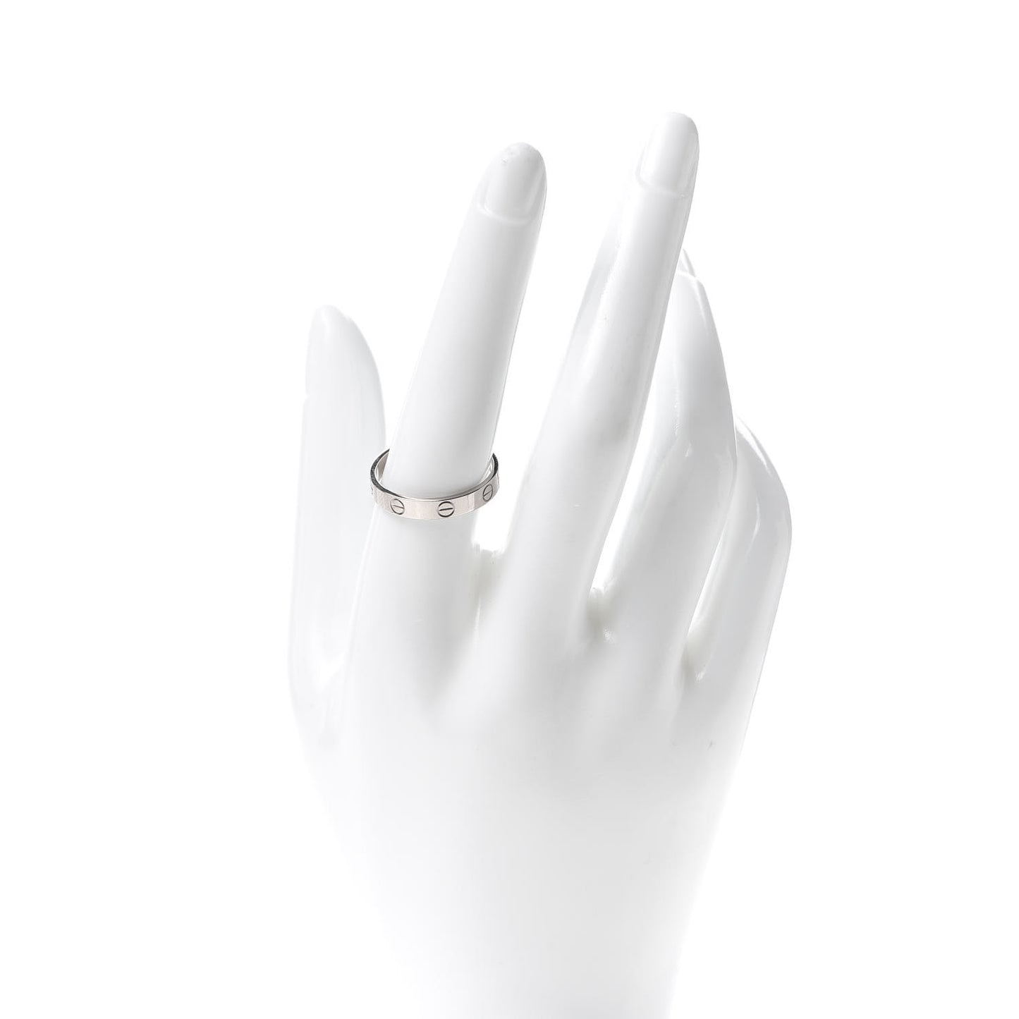 18K White Gold 3.5mm LOVE Wedding Band Ring 58 8.5